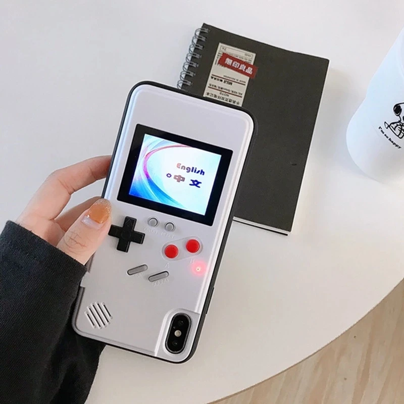 Полноцветный дисплей GameBoy чехол для телефона для iphone XS MAX 6 7 8 plus X XR чехол Ретро тетрис игра задняя крышка для iphone 11 Pro MAX