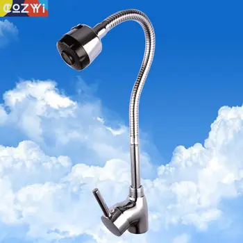 

Brass Mixer Tap Kitchen Faucet Cold And Hot Water Chorme Plating Deck Mount 2 Function Water Mode Sink Tap