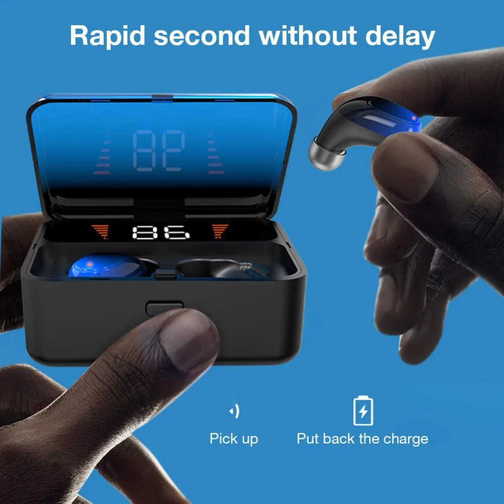TWS Stereo Bluetooth Earphone Earbuds Wireless Earphones Sports Bluetooth 5.0 Headphone Touch-type Headset With Mic Charging Box