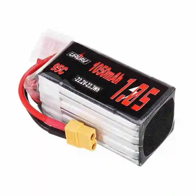 URUAV 22,2 в 1050 мАч 95C 6S Lipo батарея XT60 штекер 36*36*74 мм болт для FPV RC Дрон самолет Лодка зарядное устройство игрушки запчасти аксессуары
