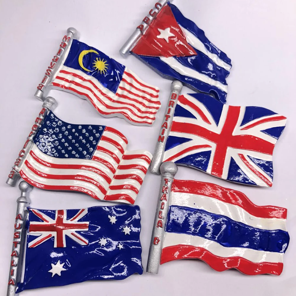 Lychee Life разные страны магнит для холодильника с флагом 3D США холодильник магнитная наклейка украшение дома путешествия сувениры