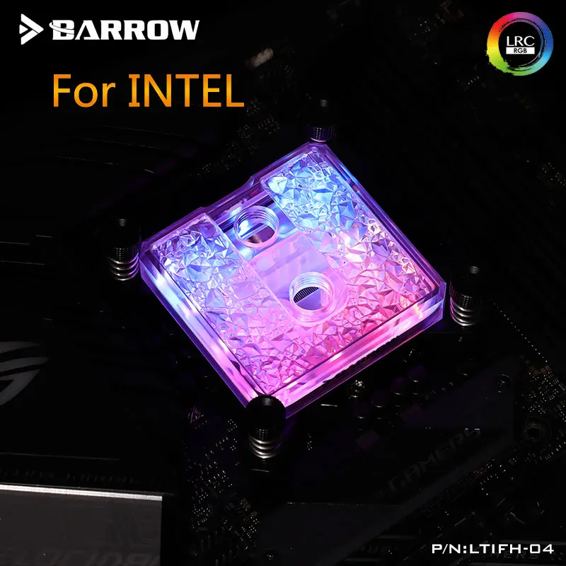 

Водяной блок ЦП Barrow LTIFH-04 для INTEL, серии Ice Diamond, струйного типа, Водяной охладитель для водного микро-канала, радиатор