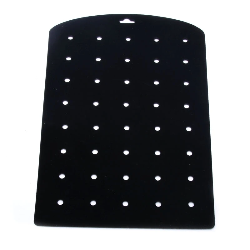 1PCS-BLACK Новая высококачественная демонстрационная доска для ювелирных изделий с оснасткой 1 шт. 12 мм и 18 мм кнопки для ювелирных изделий Черная фланелевая ПВХ оснастка Дисплей Держатель - Цвет: 1PCS-BLACK