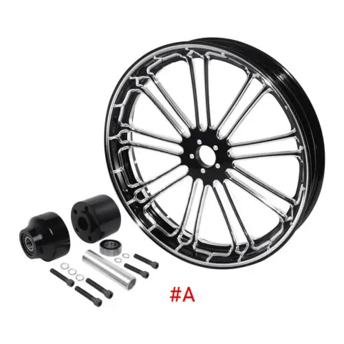 A Мотоцикл 2" x 3,5" переднее колесо обод ступицы один диск для Harley Touring Road King 2008-19 - Цвет: A