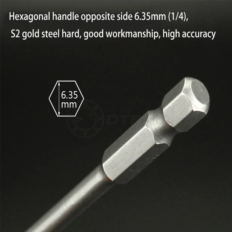 Imported S2 cross material screwdriver batch head set pneumatic screwdriver electric batch head lengthening air batch mouth