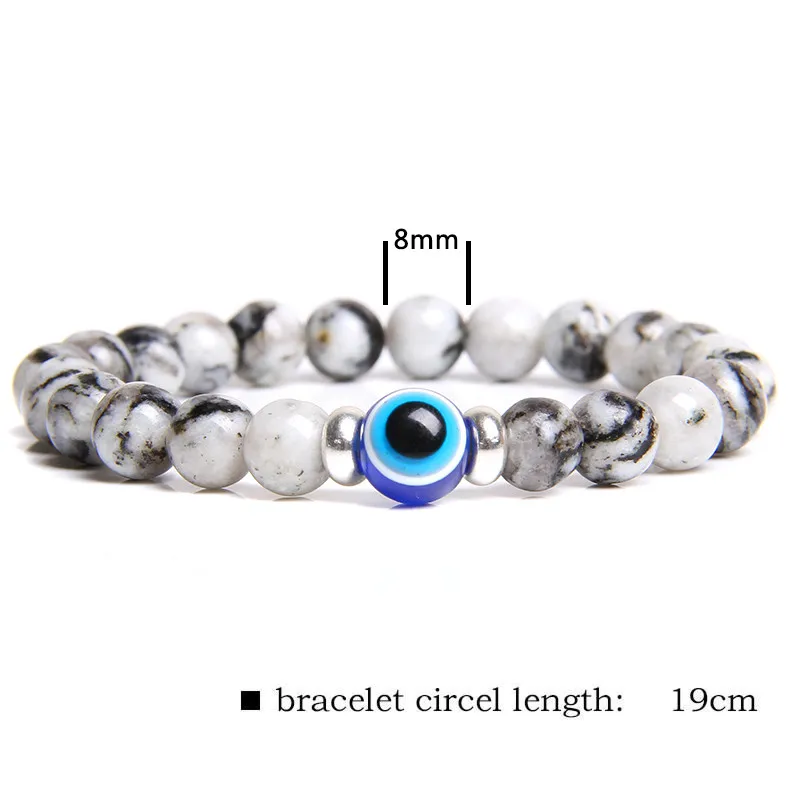 Браслет evil eye браслеты из натурального камня мужские бусы Лава браслеты с тигровым глазом для мужчин и женщин ювелирные изделия для рук Pulseras Homme