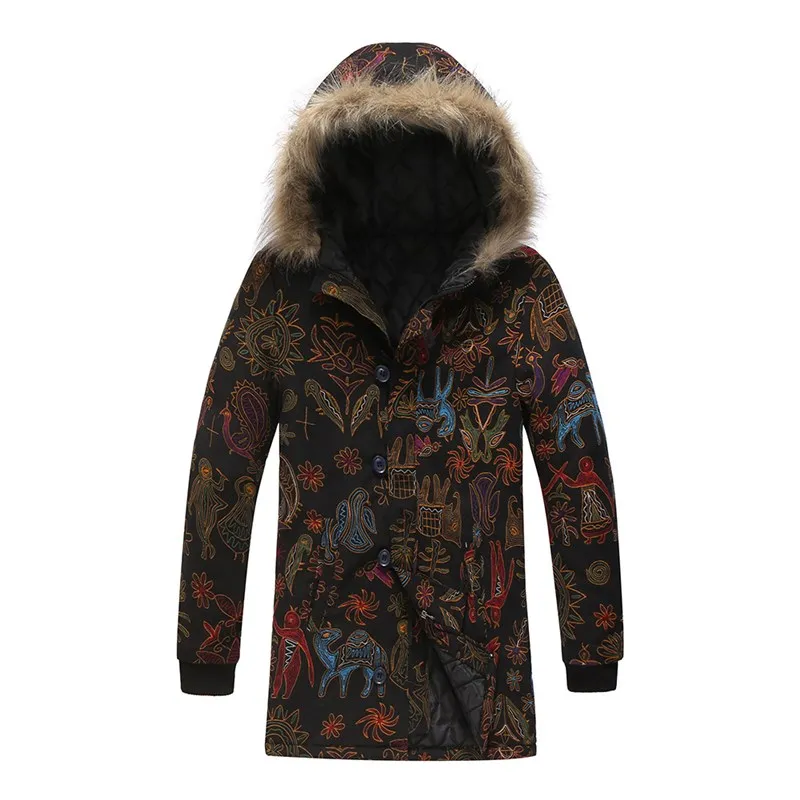 1609-MY11 Новинка осень и зима, Мужская модная теплая хлопковая одежда, зимнее пальто, мужская спортивная одежда с длинным рукавом и принтом, хлопковая подкладка - Цвет: 1609-MY11