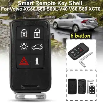 

6 buttons Smart Remote Key Shell Case Cover Replacement For Volvo XC60 S60 S60L V40 V60 S80 XC70 KR55WK49264