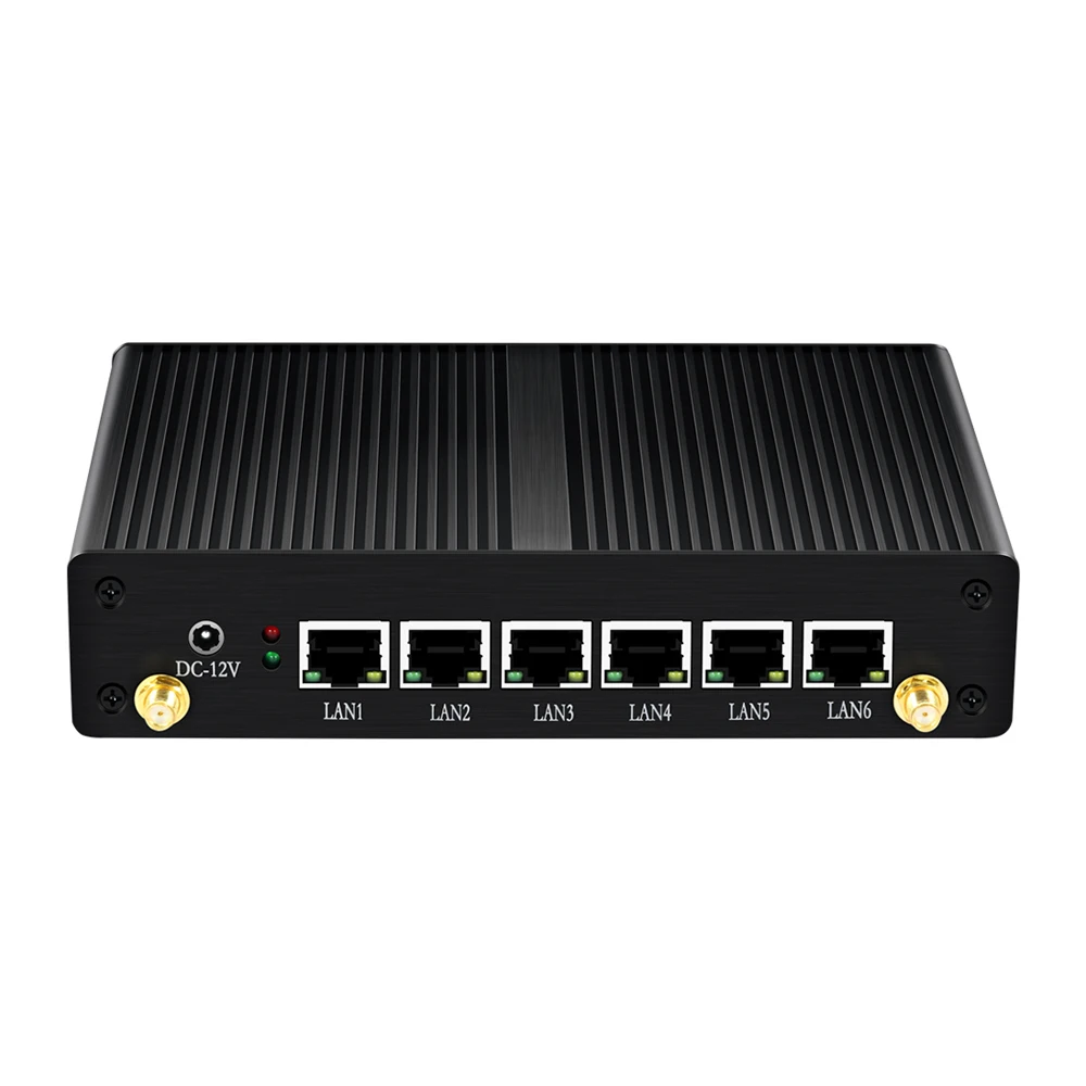  6*LAN 1000Mbps Mini PC Fanless Core i3 4010U 5010U Router Firewall Windows 10 Ubuntu 2*1tb hdd M.2 