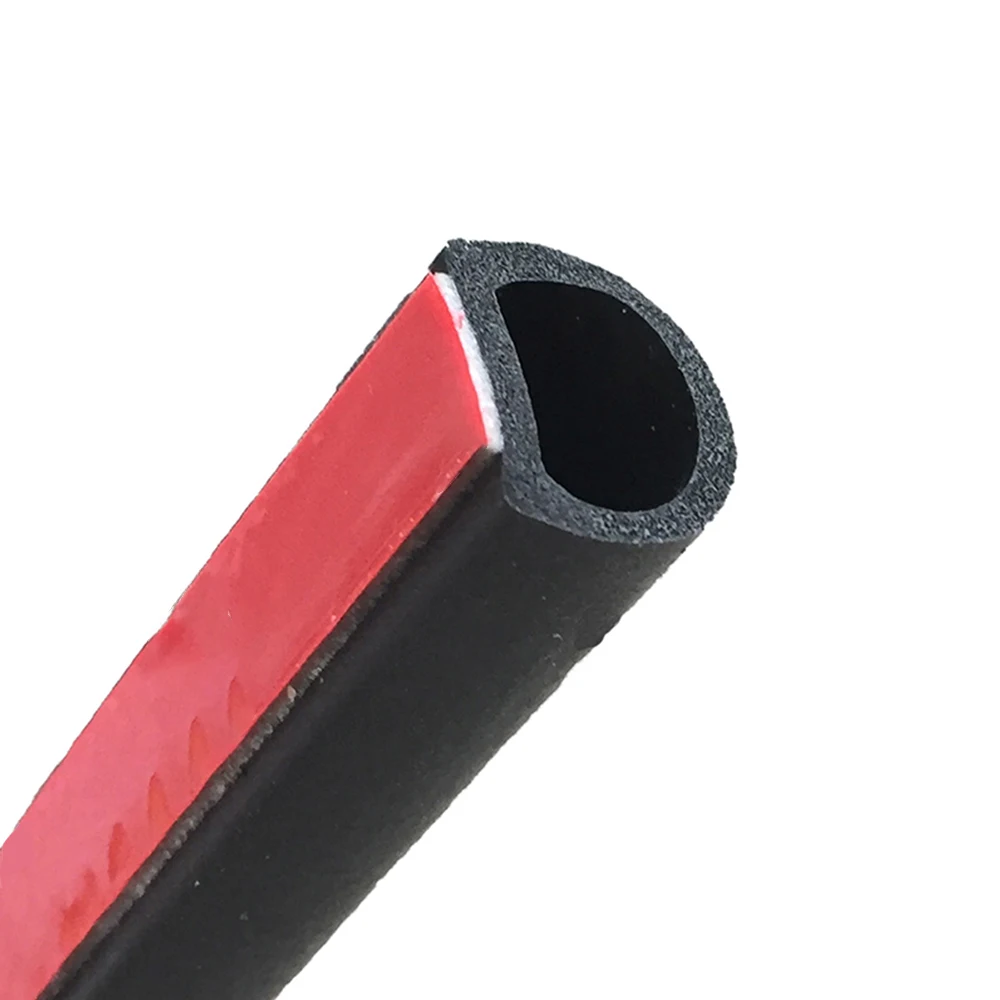 4m 8m Big D Shape Car Hood Door Seal Strip Anti-Dust Soundproofing Waterproof Weatherstrip Car Door Rubber Ssealing Strip