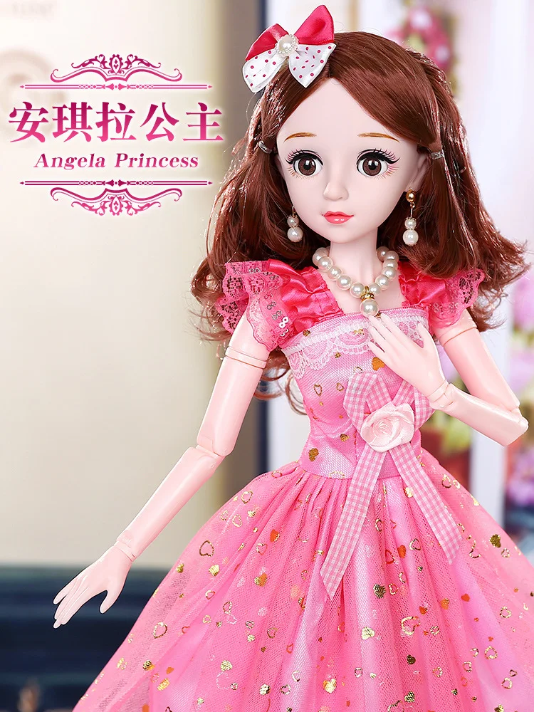 60cm Ice Snow Princess Dolls Set Pretend Play Lovely Doll For Children Birthday Gift Toys