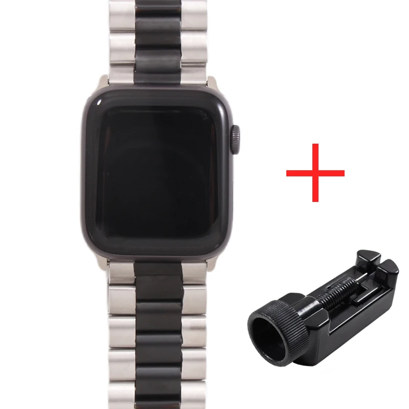 Ремешок для наручных часов Apple Watch, для детей 4, 5, 42 мм, 38 мм, версия 1/2/3 11 цветов металлический Нержавеющая сталь Ремешок Браслет ремешок для наручных часов iWatch серии 4 44 мм 40 мм - Цвет ремешка: 11YJH with tools
