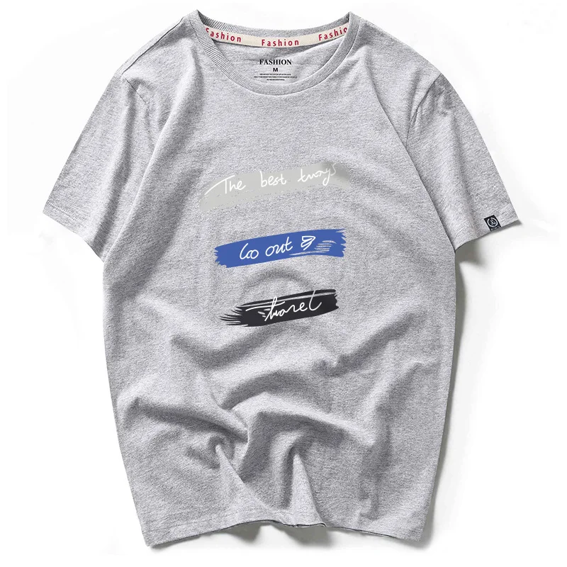 

High Quality Summer Men T-shirt 100% Cotton Short Sleeve T Shirt Men Hollistic Tshirt Homme Clothing S-5XL