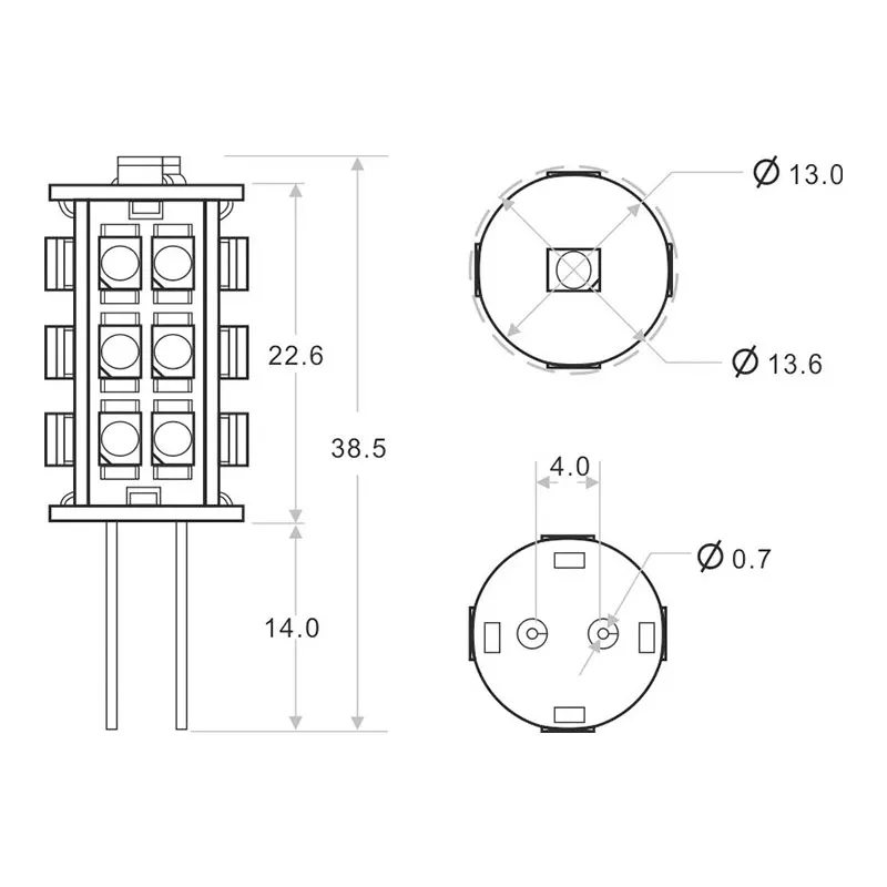 Диммируемая Светодиодная лампа G4 3528 SMD 12 в 24 25 светодиодов 3538SMD лм|g4 led lamp 12v|g4 12v 3wg4