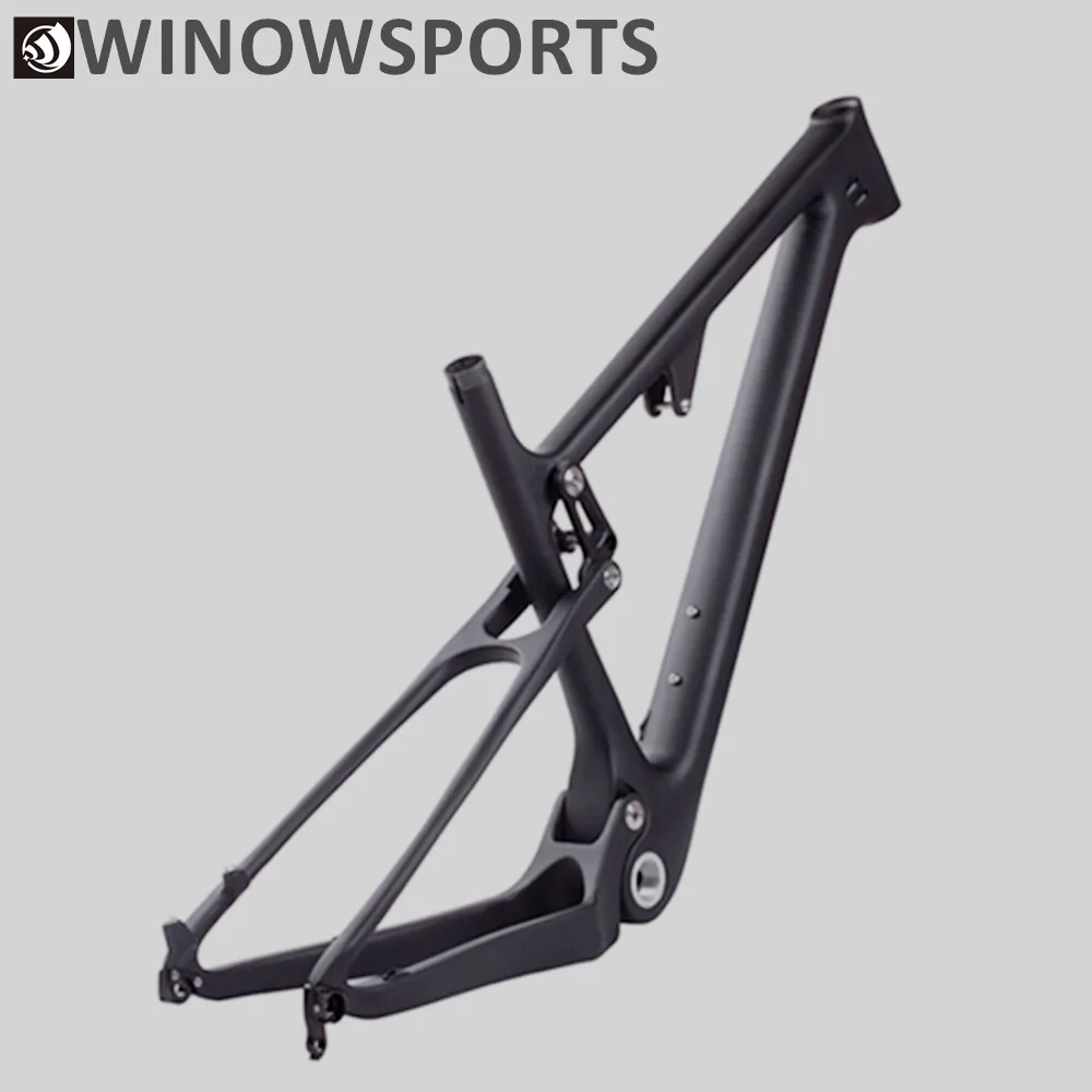 Winowsports mtb полная подвеска рама xc 29er mtb кросс-кантри карбоновая рама 165*38 мм шок 160 мм тормозной ротор 29 дюймов Рама