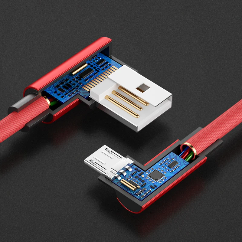 1 м/2 м usb type-C кабель для Xiaomi huawei usb кабель для передачи данных 2.4A 3A Быстрая зарядка v8 двойной 90 градусов usb тканевый кабель для передачи данных