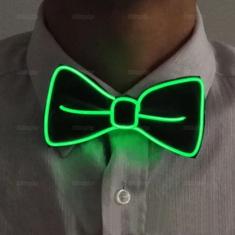 green bow Светодиодный с подсветкой светящиеся Шляпы Топ джазовая шляпа Кепка фестиваль праздник маскарадный реквизит светящаяся, для клуба вечерние кепки navidad Рождество - Цвет: green bow