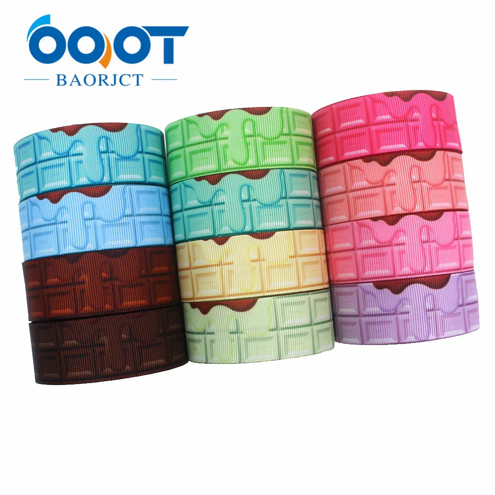 OOOT BAORJCT I-191123-2595, 25 мм 10 ярдов Лава многоцветные геометрические корсажные ленты, Бант Кепка, одежда, украшения для вечеринки сделанные своими руками