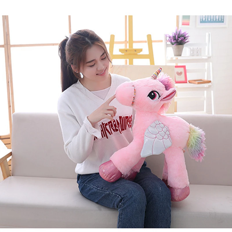 60 см Kawaii Peluche плюшевые игрушечные единороги Licorne Мягкая Плюшевая Кукла Juguetes Unicornio подушка для животных детский подарок