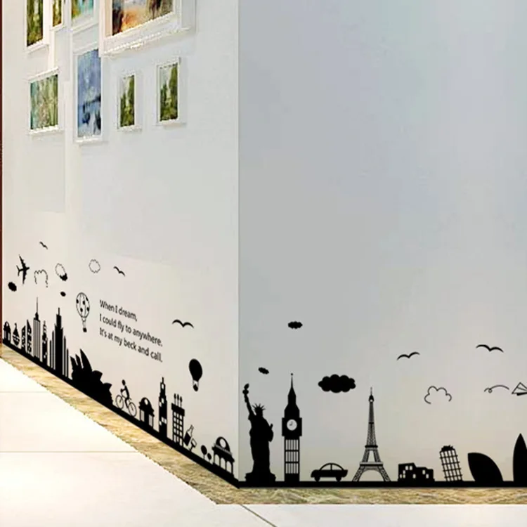 263*50 см креативный Сиднейский греческий город большие наклейки на стену здание домашний декор Современная транспортировка украшение комнаты своими руками художественная роспись