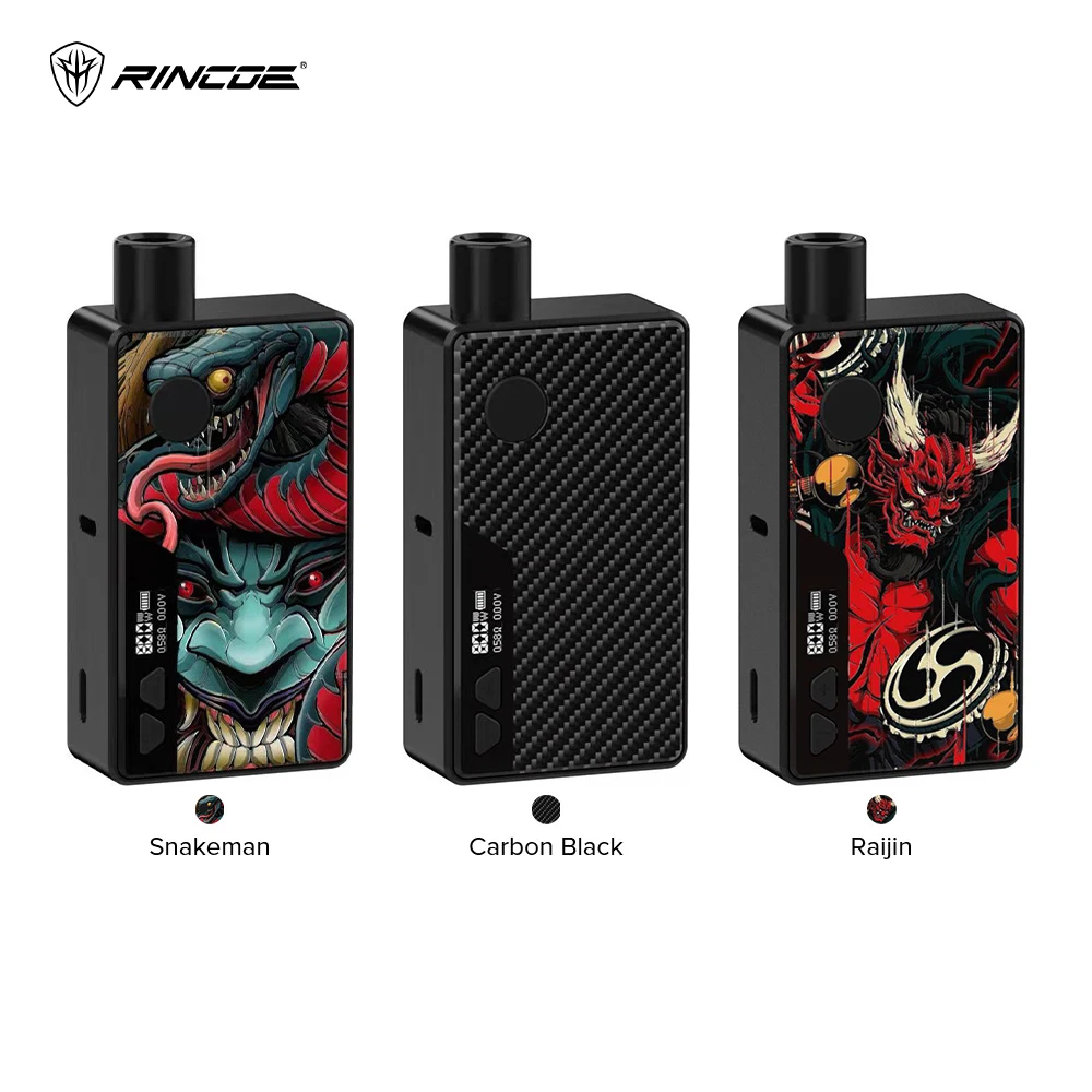 Rincoe Manto AIO 80 Вт Pod Mod комплект 3 мл Питание от одной 18650 батареи электронная сигарета с макс. 80 Вт Выход Vape комплект
