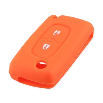 Cover chiave telecomando per Peugeot 207 307 308 407 408 Per Citroen C3 C4 C4L c5 C6 - KEYYOU 2 Pulsante Molle Del Silicone Protettiva Della Copertura di Caso Per Peugeot 207 307
