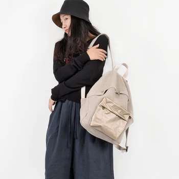 

Men Women Canvas Backpack Male Laptop College Student School Bags For Teenager Vintage Mochila Casual Rucksack Travel Daypack