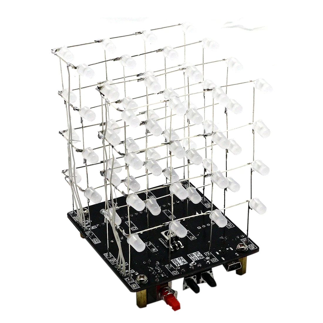 

DIY Welding Electronic Bulk Parts Music Light Cube Educational Kit (Remote Control, Seven Colours Changing, USB Power Supply)