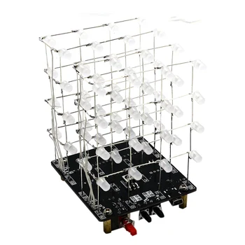 

DIY Welding Electronic Bulk Parts Music Light Cube Educational Kit (Remote Control, Seven Colours Changing, USB Power Supply)