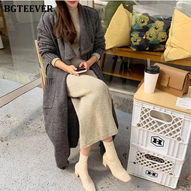 BGTEEVER Thicken Warm Loose Winter Female Open