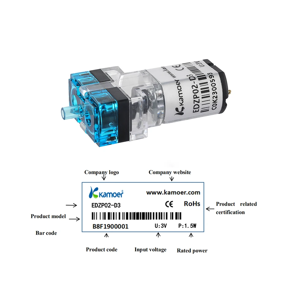 bomba de ar de kamoer micro sphygmomanômetro com motor da bomba de vácuo de pressão positiva usada para instrumento médico