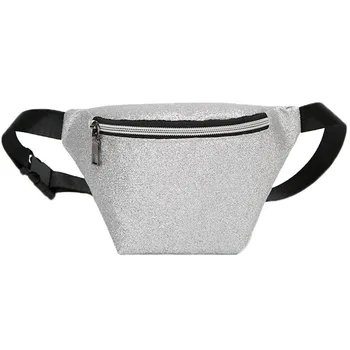 

2020 Newest Hot Fanny Pack PU Laser Purse Sequins Travel Waist Chest Bum Bag Beach Money Pouch Black Gold Pink Silver #L10
