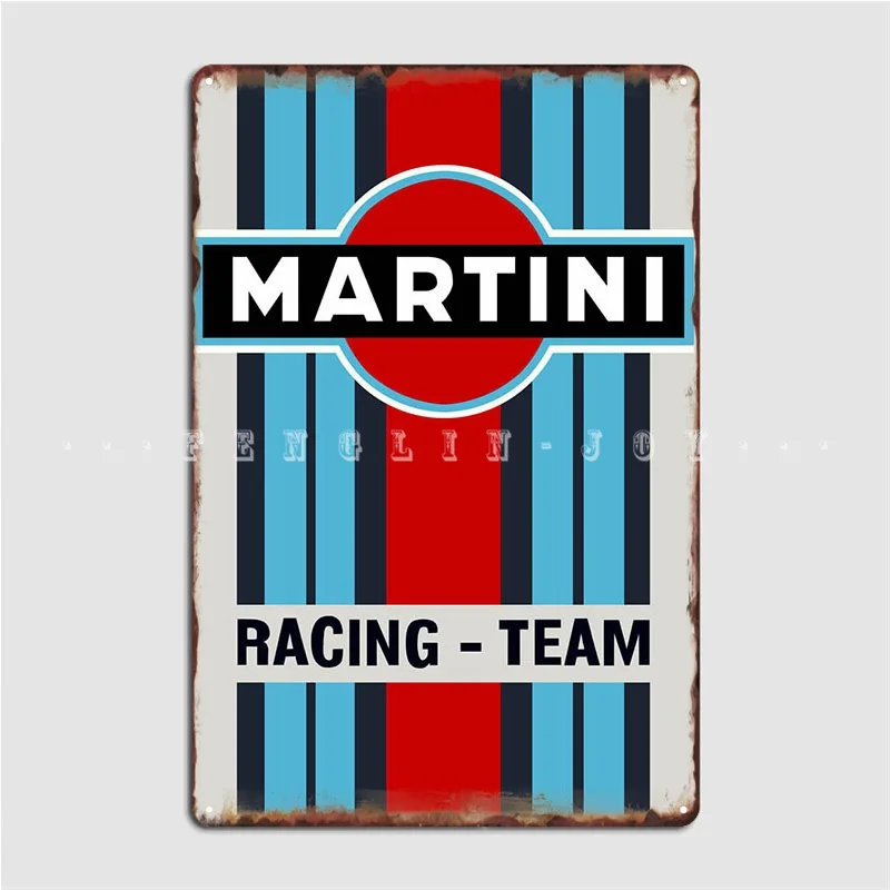 Martini Racing Metal Sign Mural Painting Custom Pub Home Tin Sign PosterPlaques & Signs