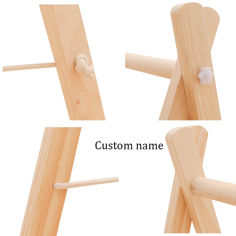 Baby Natural Wooden Gym Play Toys Teether Clouds Wooden Rodent Stroller Chain Hanging Baby Toy Mobile Bed Holder Gift 6