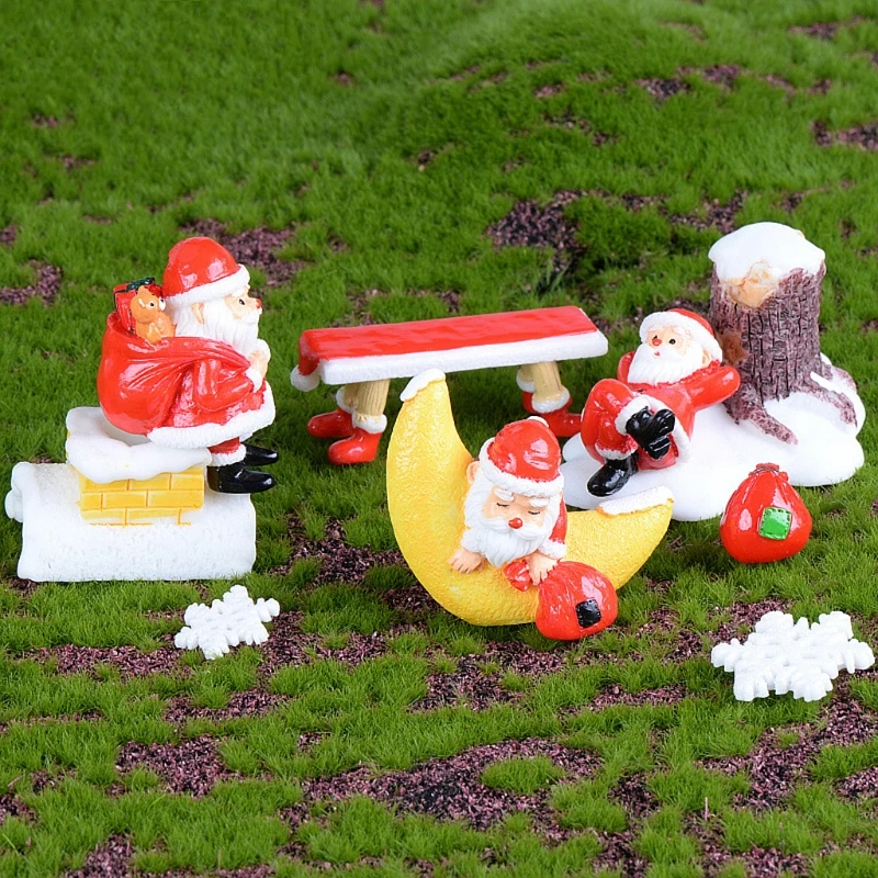 Miniature Resin Christmas Series Micro Garden Plant Bonsai Dollhouse Decorations 2