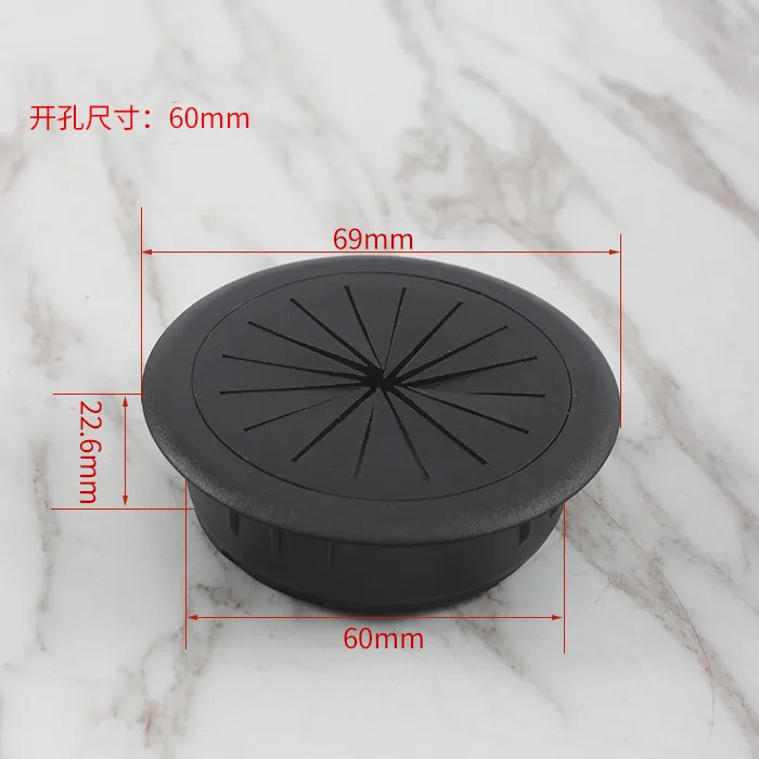 Description Picture 3 of item1pc Desk Wire Hole Cover Dust plug Computer Grommet Table Cable Outlet Port Round Seal Rings Wiring Protective Storage Organizer