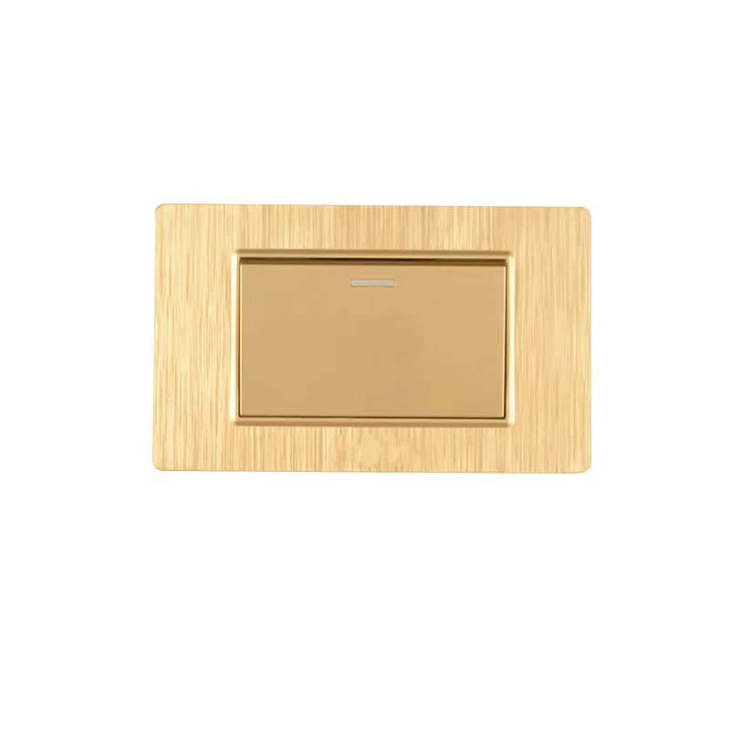 

Switch Wall switch brushed gold wall panel on a dual control