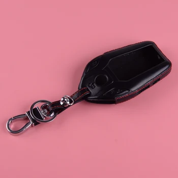 

CITALL 3 Button Leather LCD Display Remote Key Cover Shell Case Fob Bag Fit For BMW 5 6 7 Series X3 X5 X6
