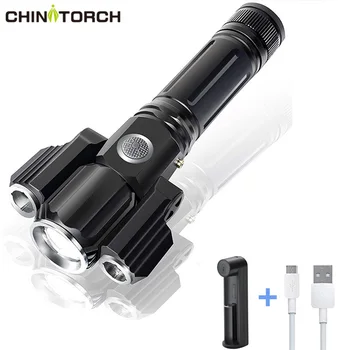 

NEW CREE T6 LED Flashlight Super Bright Rechargeable Flashlight Waterproof Zoom Portable Torch Lamp 4 Light Modes For Outdoor