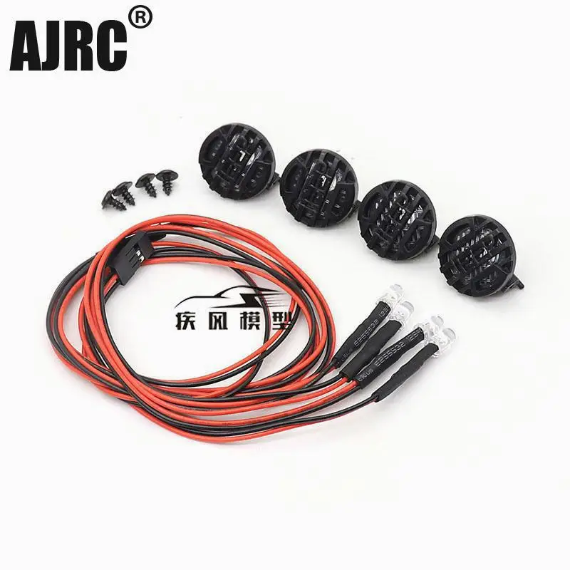 

Ajrc Rc Car 4 Round Led Shade For 1:10 Rc Tracked Axial Scx10 90046 Trax Trx4 Tamiya Cc01 D90 Tf2 Mst Hpi 90053 90028 Rr10