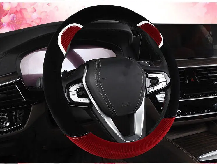 

Winter warm non-slip cute steering wheel cover car universal car interior accessories