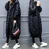 Extra Long Section Glossy Down Cotton Coat 2022 New Large Size Parka Mujer Loose Black Cotton Jacket Lady Winter Overcoat f2517 ► Photo 1/6