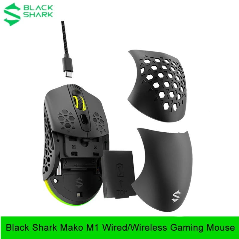 Black Shark Mako M1 Wired/Wireless Gaming Mouse Dual-Mode Design Mause Rechargeable RGB Computer Gamer for Laptop PC Mac | Компьютеры и