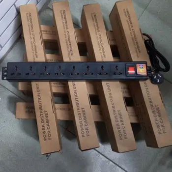 

1U PDU 8 Outlet Metal Power Strip Surge Protector 250V 10A 2500W for 19 inch