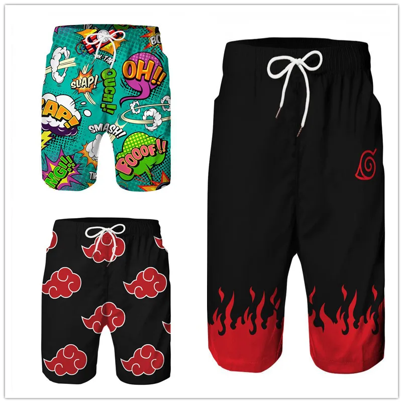 

Anime Popular Ninja 3D digital printing cosplay men's holiday beach pants summer leisure breathable sports shorts
