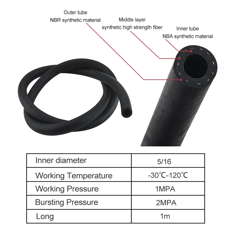 Трубка для подачи бензинового масла Speedwow внутренняя труба топливного шланга