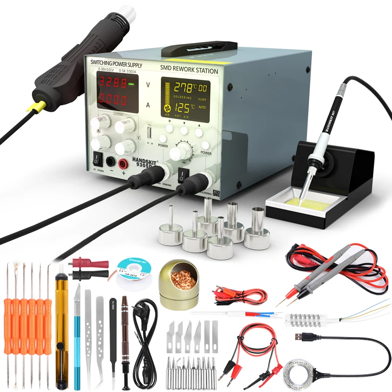 Handskit 4 in 1 Soldering Station Power Supply Soldering Iron And Soldering Stand High Precision LCD Station Welding Tools
