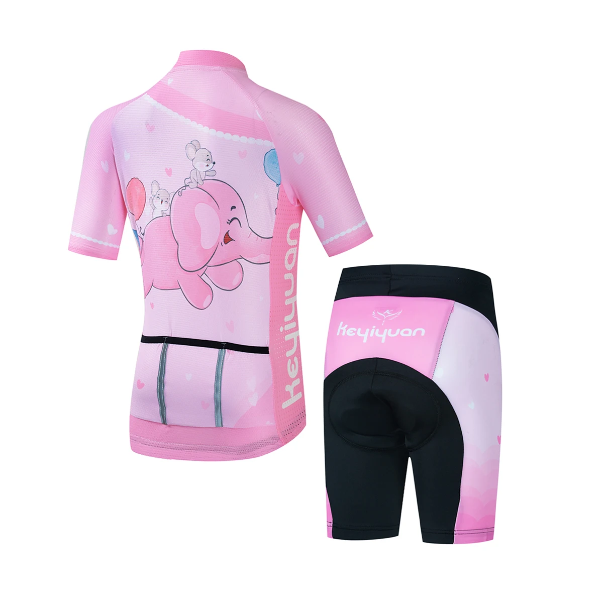 KEYIYUAN Summer Short Sleeve Bicycle Cycle Clothes Set Kids Cycling Jersey Suit Child Outdoor Bike Clothing Roupa Ciclismo