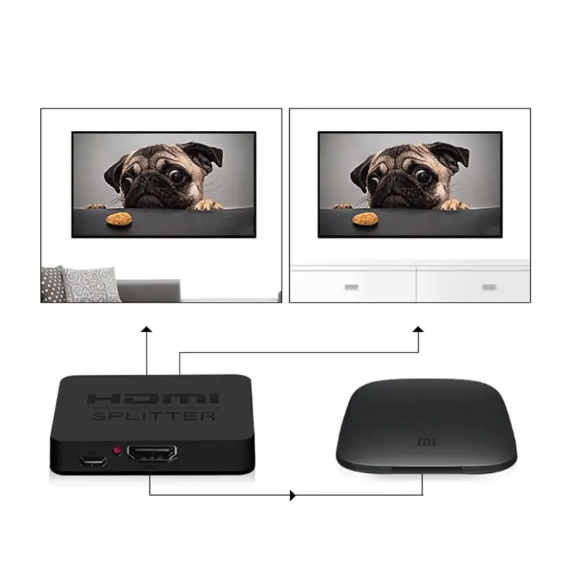 1 комплект Full HD 4K HDMI сплиттер 1X2 3D 1080P 2 порта повторитель усилитель концентратор устройство