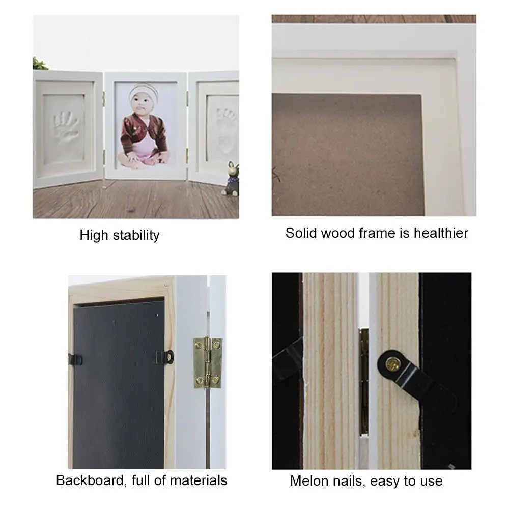 Детская фоторамка Складная " DIY отпечаток руки высыхающая мягкая глина отпечаток ноги литье для ребенка родитель-ребенок ручная подушечка с чернилами для отпечатков